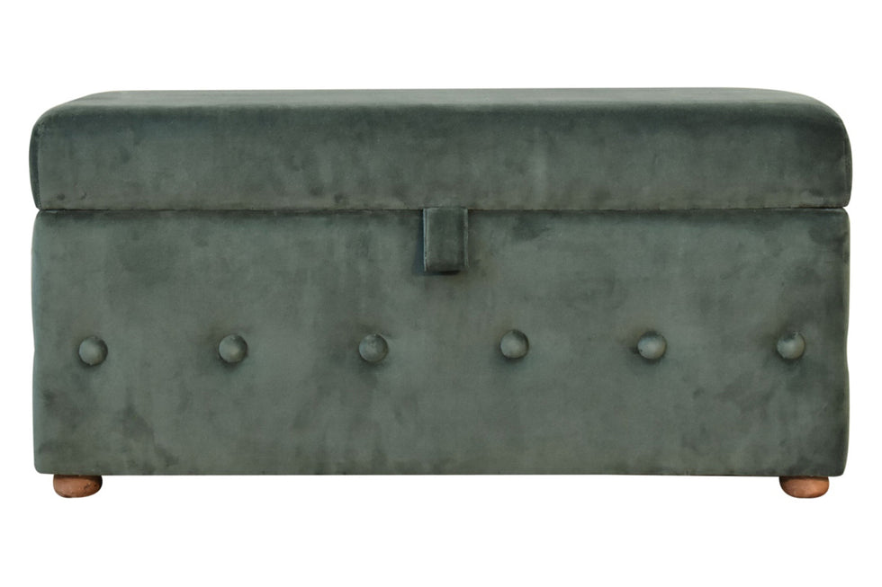 Artisan - Lid-up Cotton Velvet Ottoman