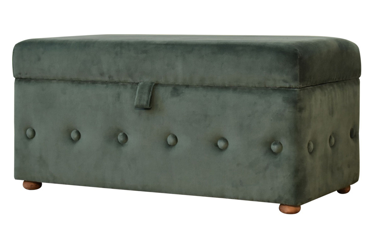 Artisan - Lid-up Cotton Velvet Ottoman
