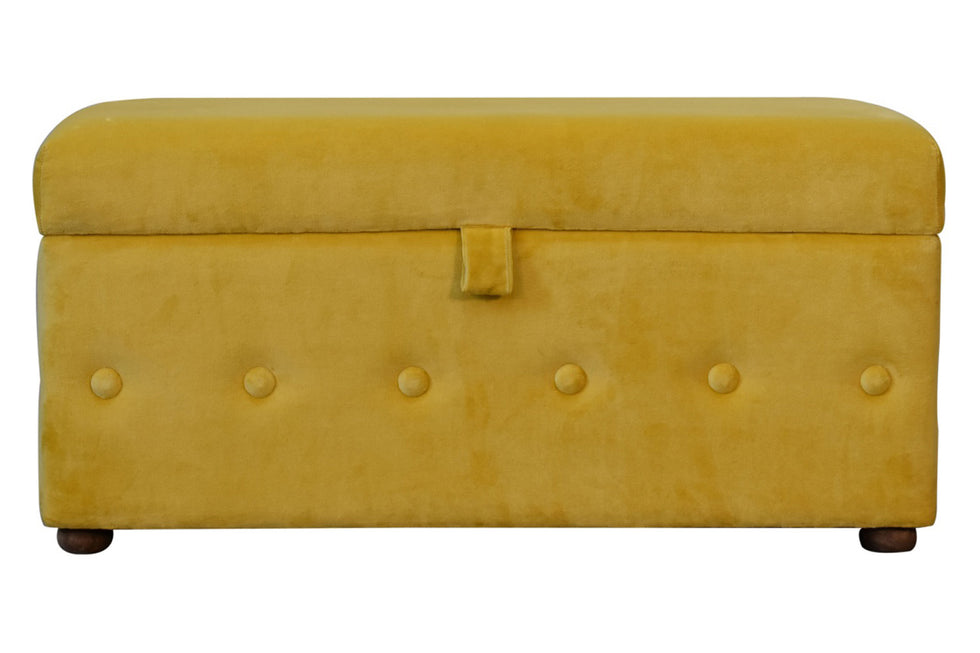 Artisan - Lid-up Cotton Velvet Ottoman