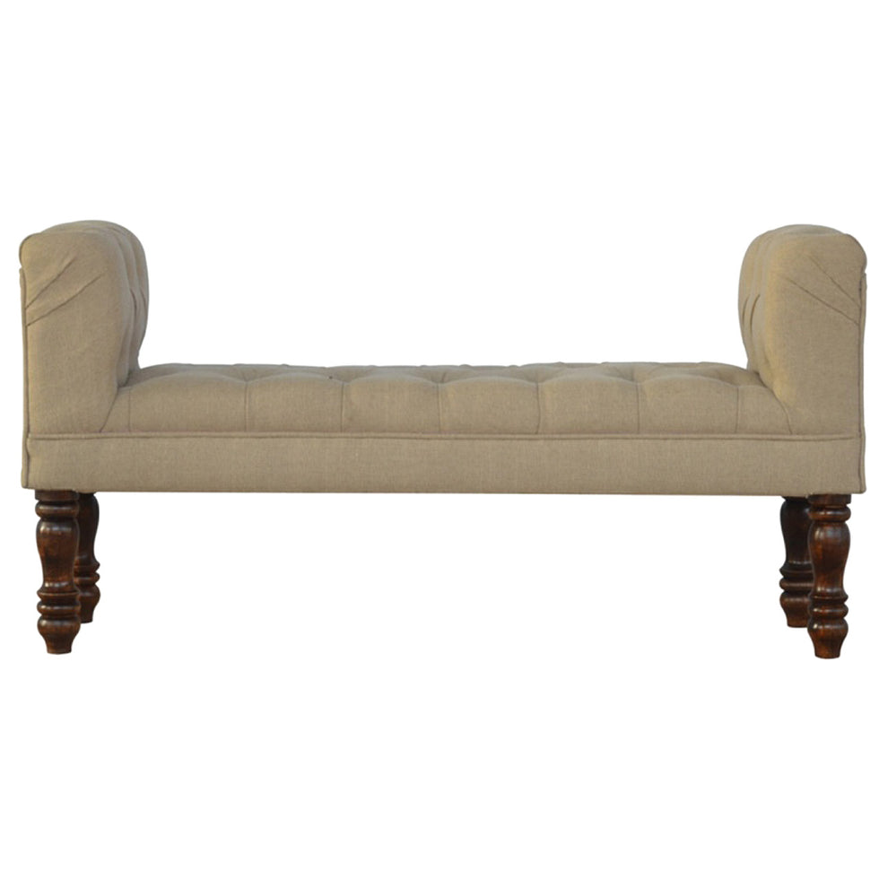 Artisan - Bedroom Bench in Mud, Linen
