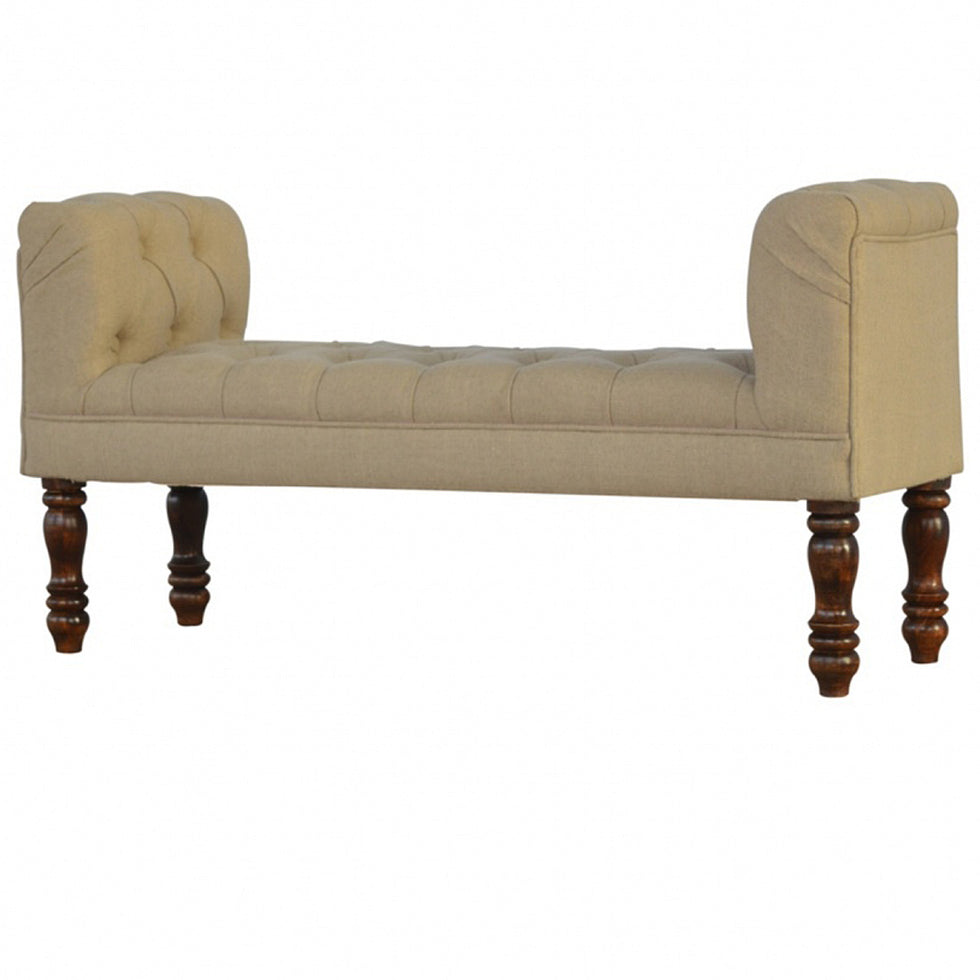 Artisan - Bedroom Bench in Mud, Linen