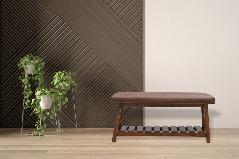 Artisan - Buffalo Hide Hallway Bench