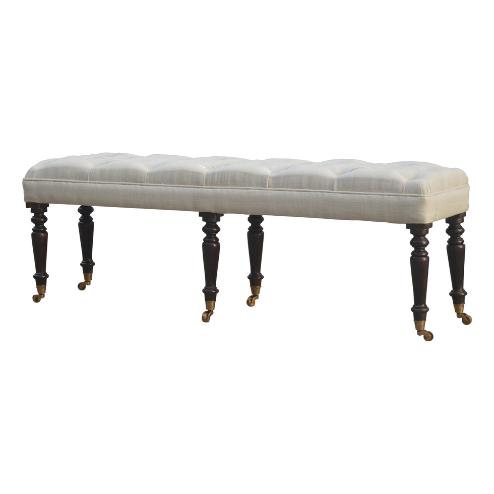 Artisan - Hallway Castor Bench in Mango Wood