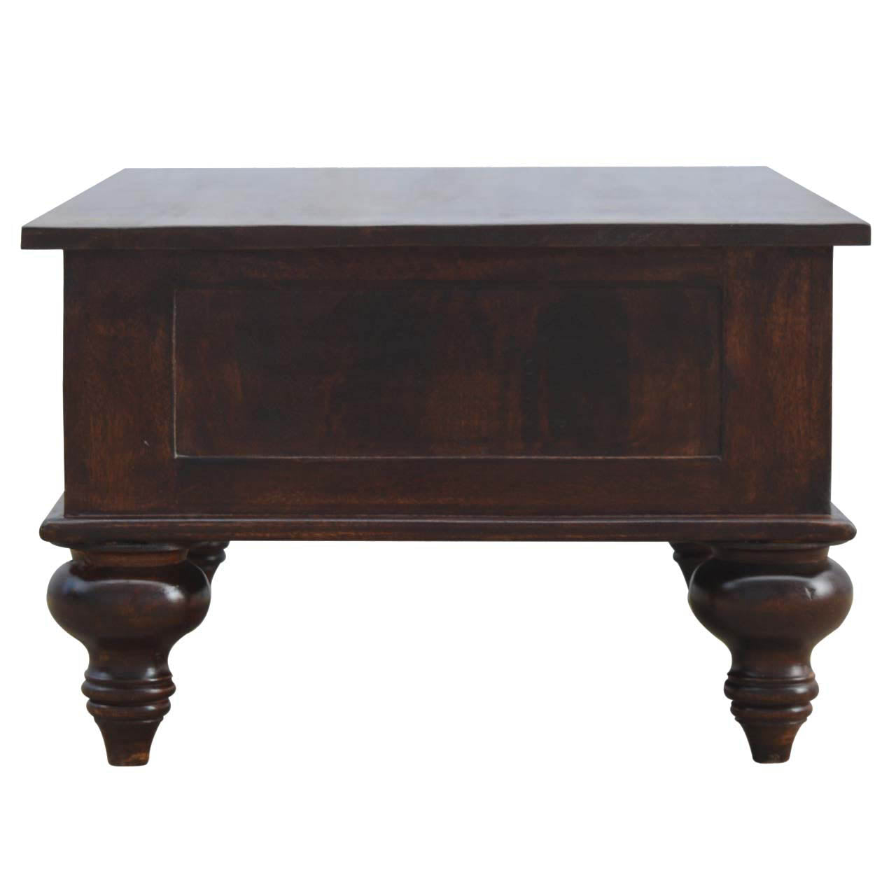 Artisan - Turned Coffee Table with 4 Drawers in Light Walnut