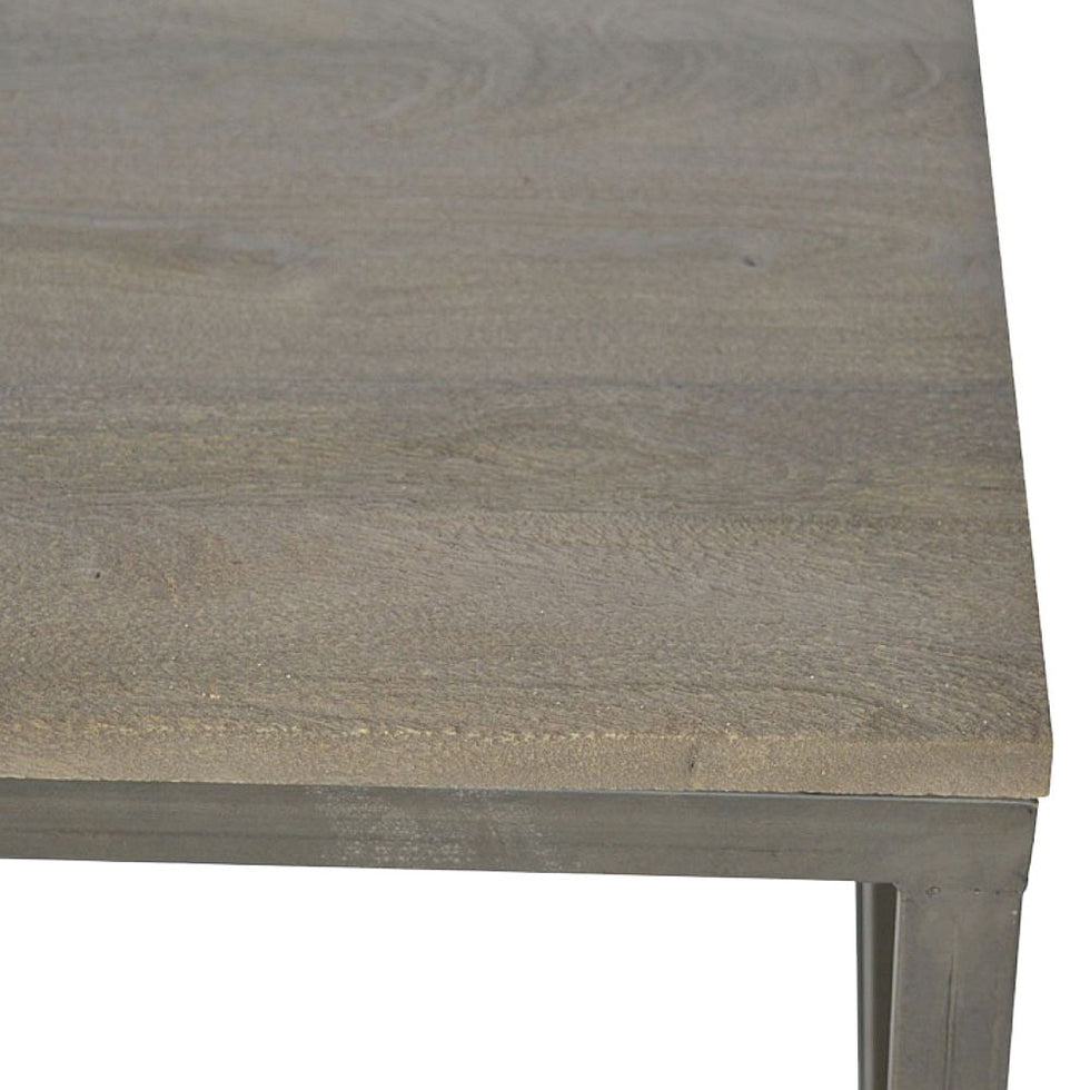 Artisan - Industrial Cross Metal Oatmeal Coffee Table