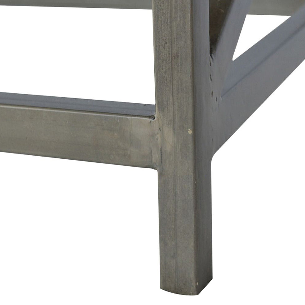 Artisan - Industrial Cross Metal Oatmeal Coffee Table