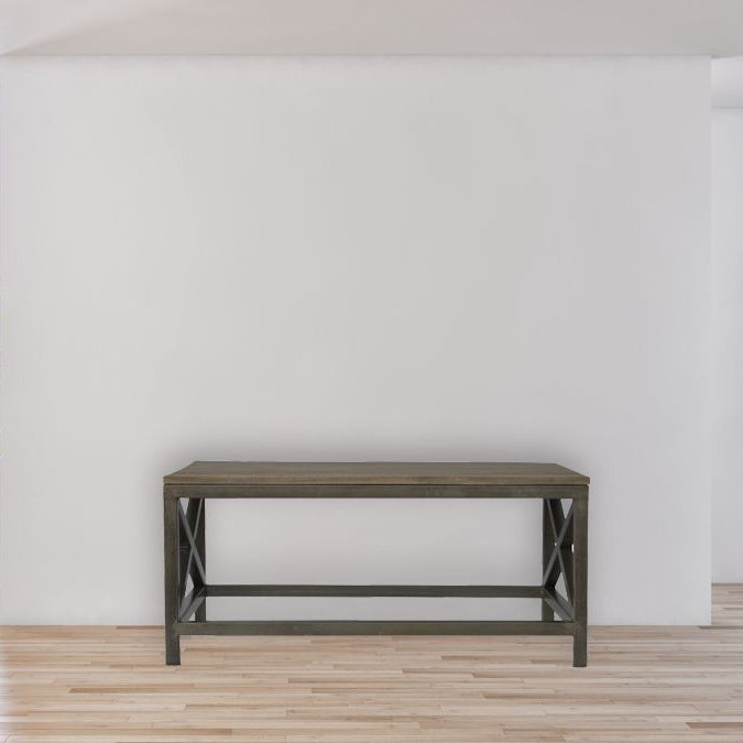 Artisan - Industrial Cross Metal Oatmeal Coffee Table