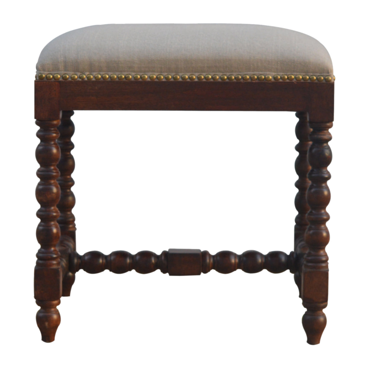 Artisan - Occasional Footstool in White, Linen