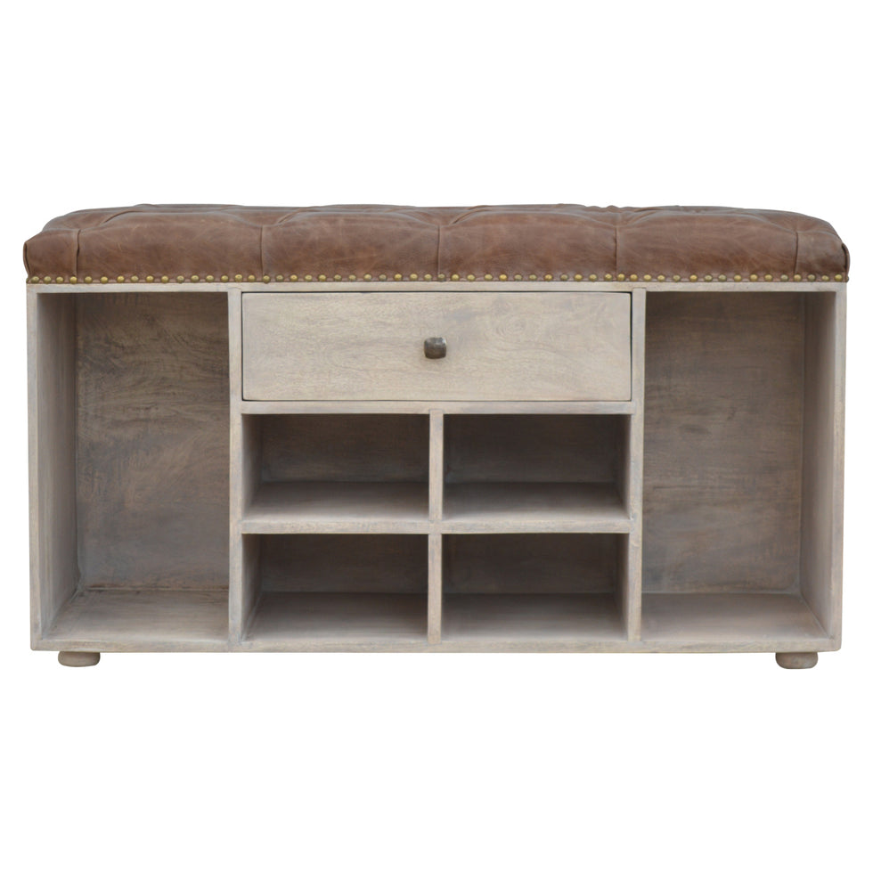 Artisan - Buffalo Cabinet with 4 Slot Shoes in Tweed