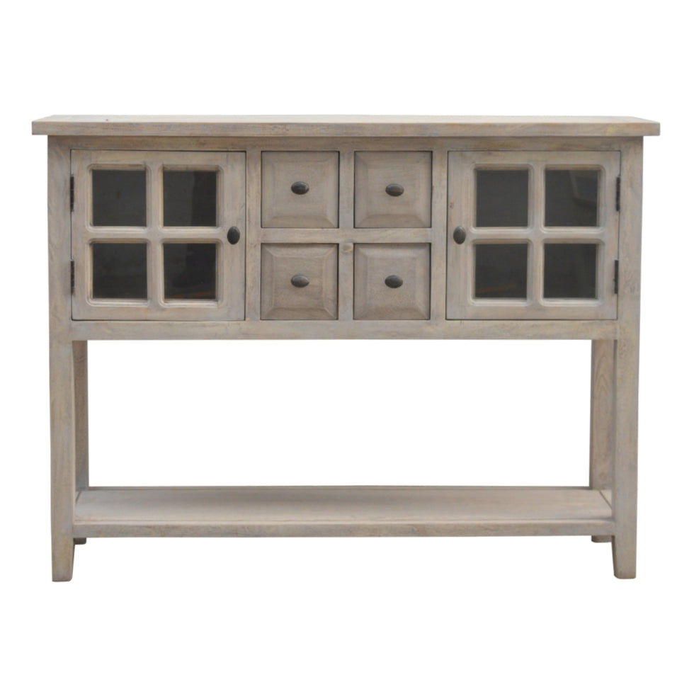 Artisan - Glazed Console with 2 Door and 4 Drawer