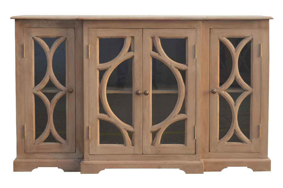 Artisan - Media Unit with 2 Hand Carved Glazed Doors