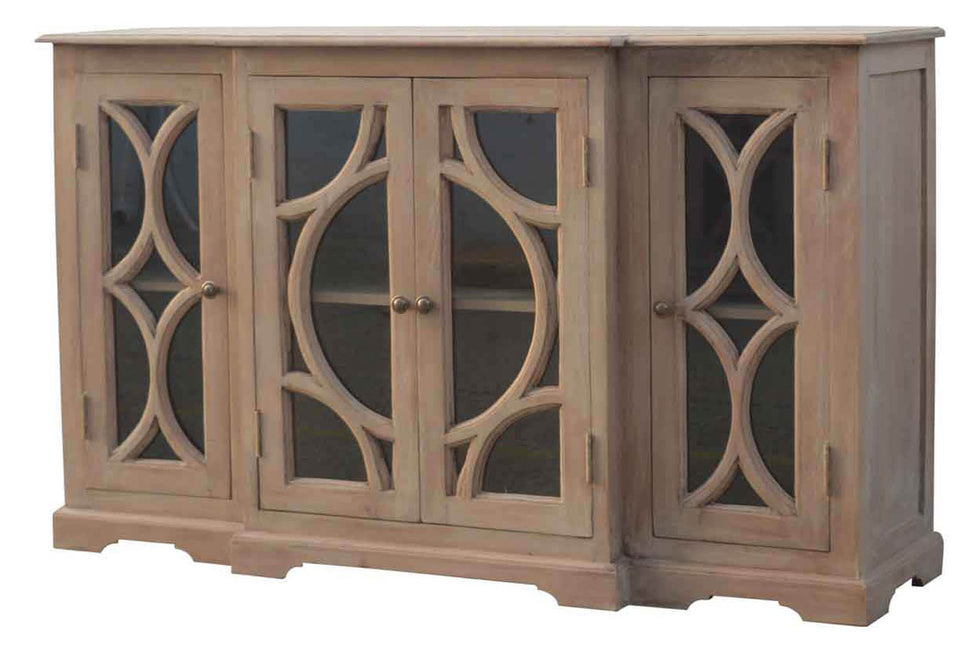 Artisan - Media Unit with 2 Hand Carved Glazed Doors