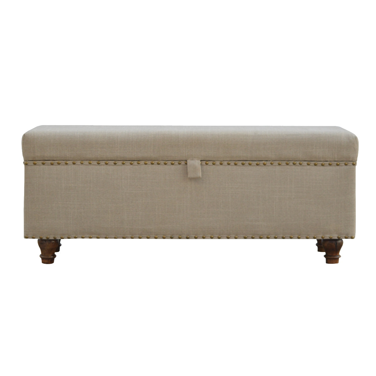 Artisan - Studded Lid-Up Bench in Linen