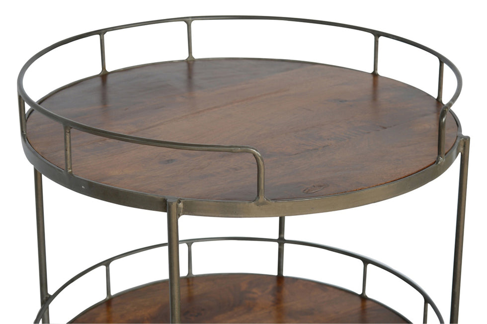 Artisan - Industrial Round Butler Tray Table