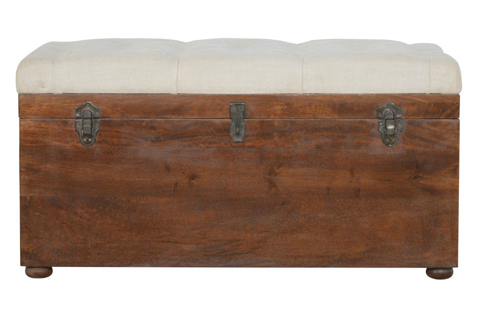 Artisan - Solid Wood D-Button Lid Up Storage Box