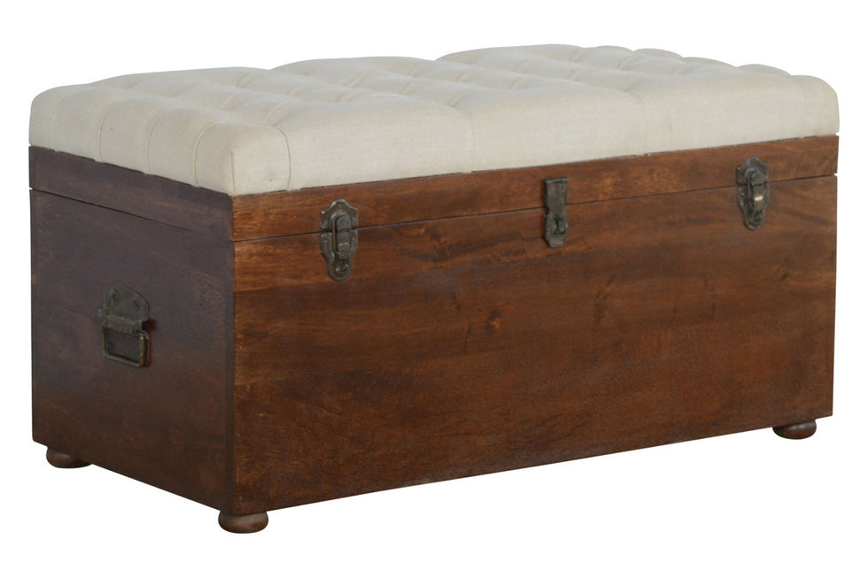 Artisan - Solid Wood D-Button Lid Up Storage Box