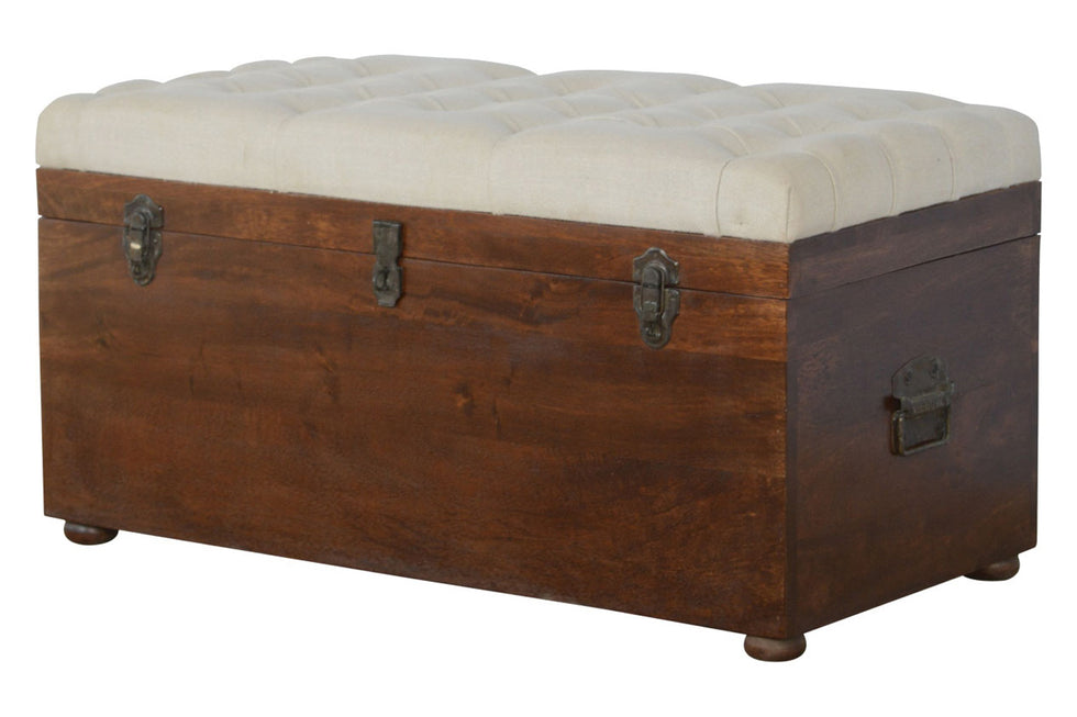 Artisan - Solid Wood D-Button Lid Up Storage Box