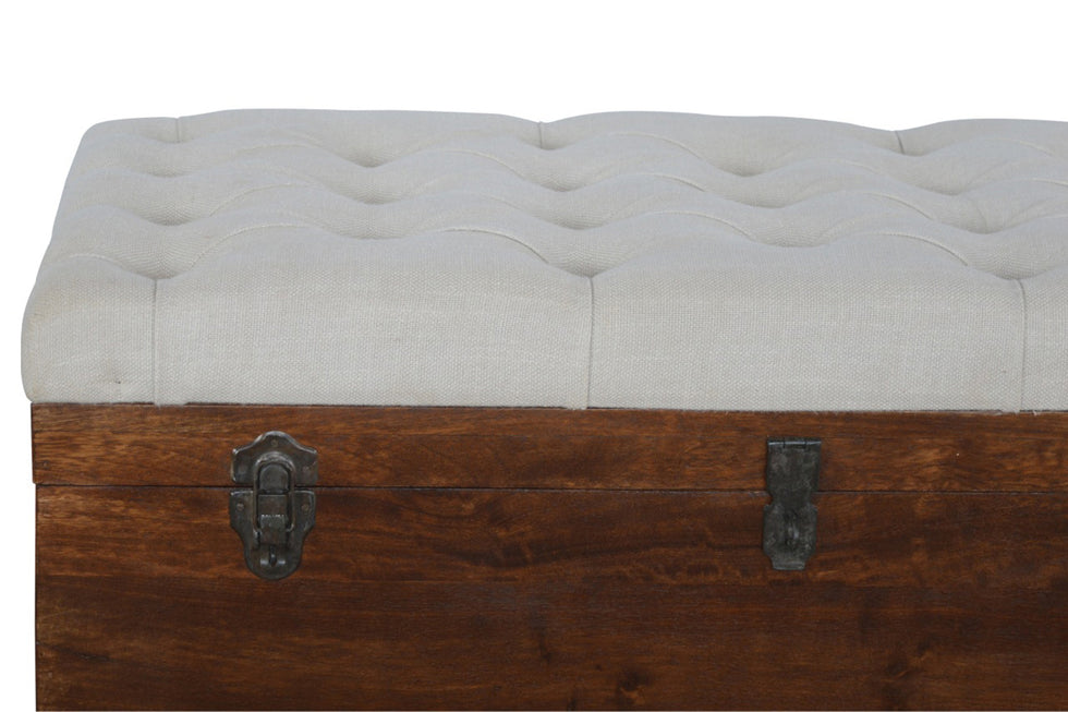 Artisan - Solid Wood D-Button Lid Up Storage Box