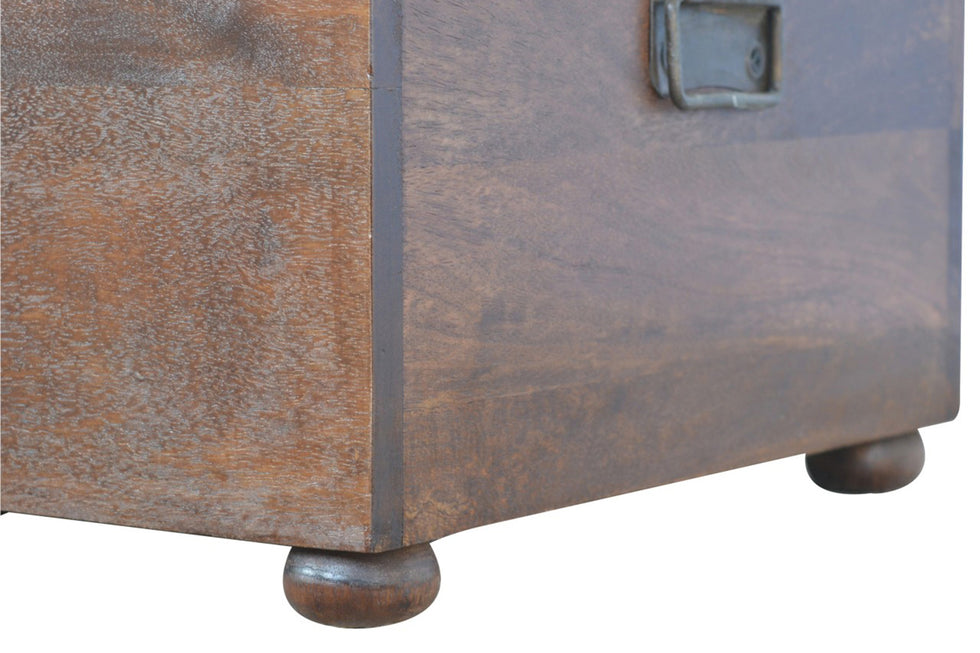 Artisan - Solid Wood D-Button Lid Up Storage Box