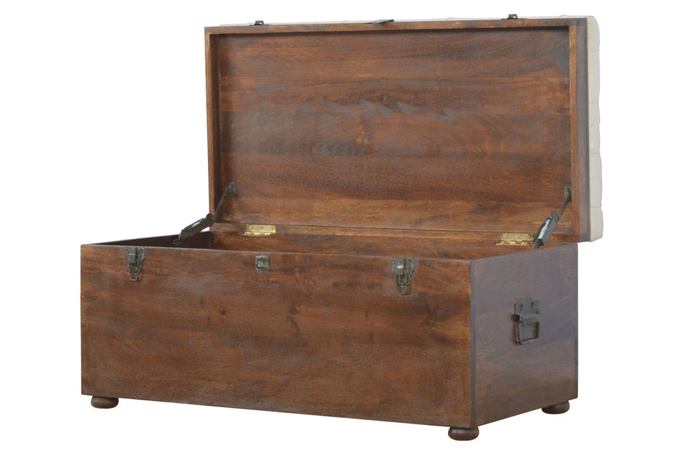 Artisan - Solid Wood D-Button Lid Up Storage Box