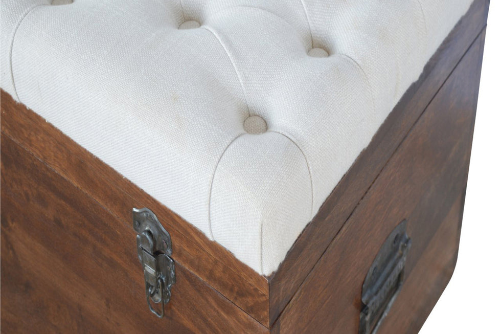 Artisan - Solid Wood D-Button Lid Up Storage Box