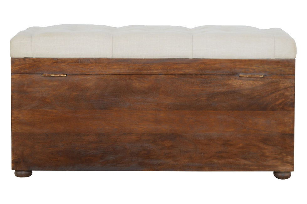 Artisan - Solid Wood D-Button Lid Up Storage Box