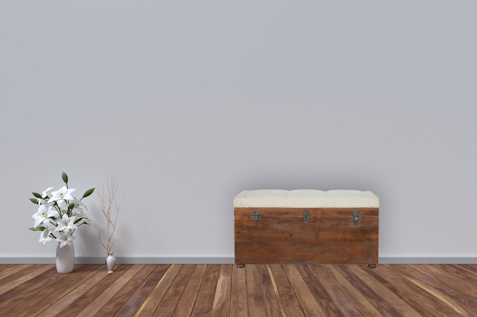 Artisan - Solid Wood D-Button Lid Up Storage Box