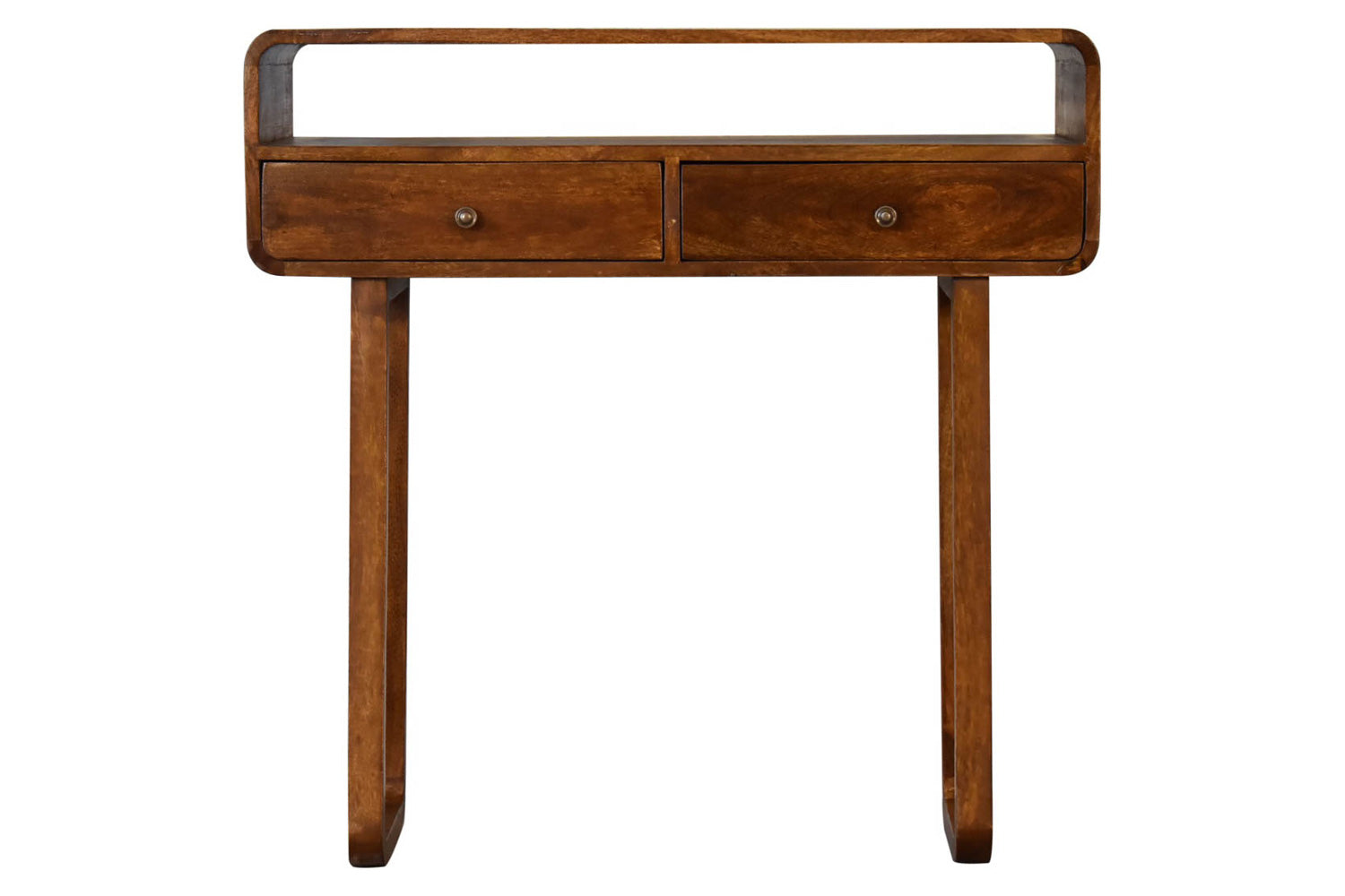 Artisan - U-Curved Console Table in Chestnut