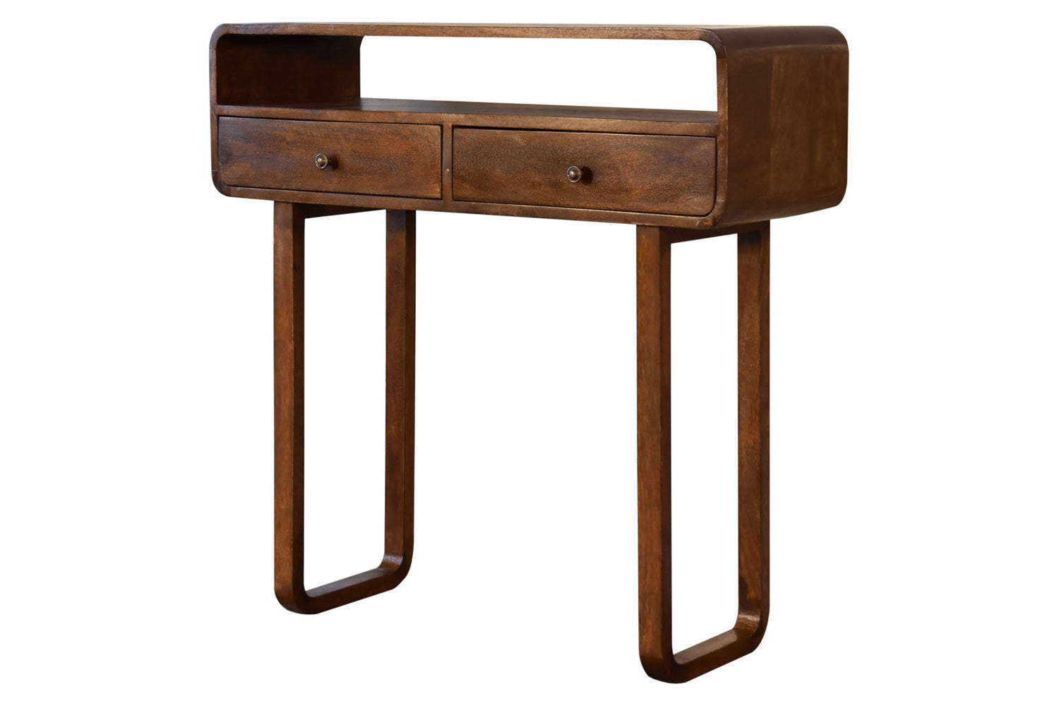 Artisan - U-Curved Console Table in Chestnut