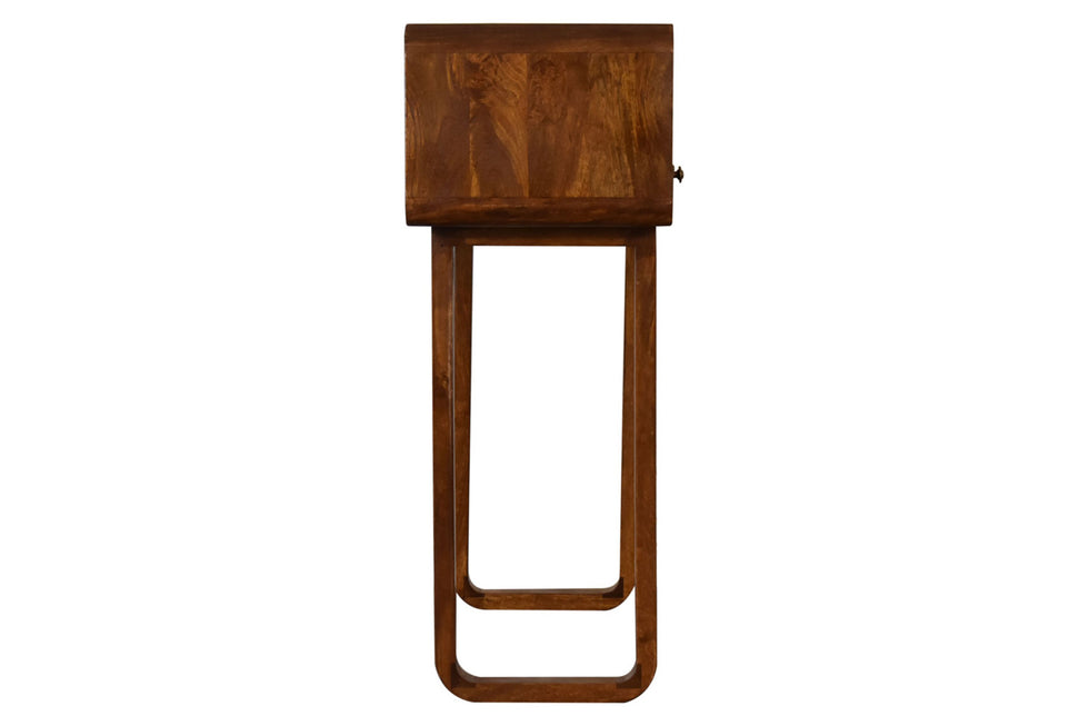 Artisan - U-Curved Console Table in Chestnut