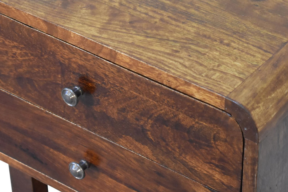 Artisan - U-Curved Bedside in Chestnut