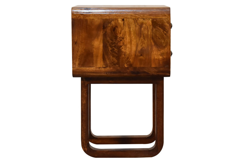 Artisan - U-Curved Bedside in Chestnut