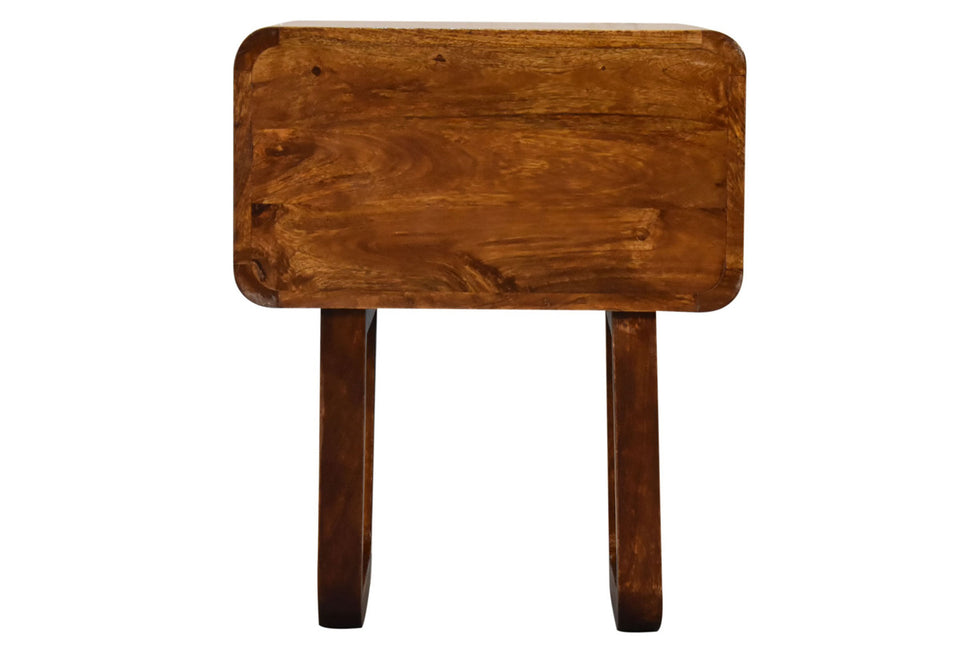 Artisan - U-Curved Bedside in Chestnut