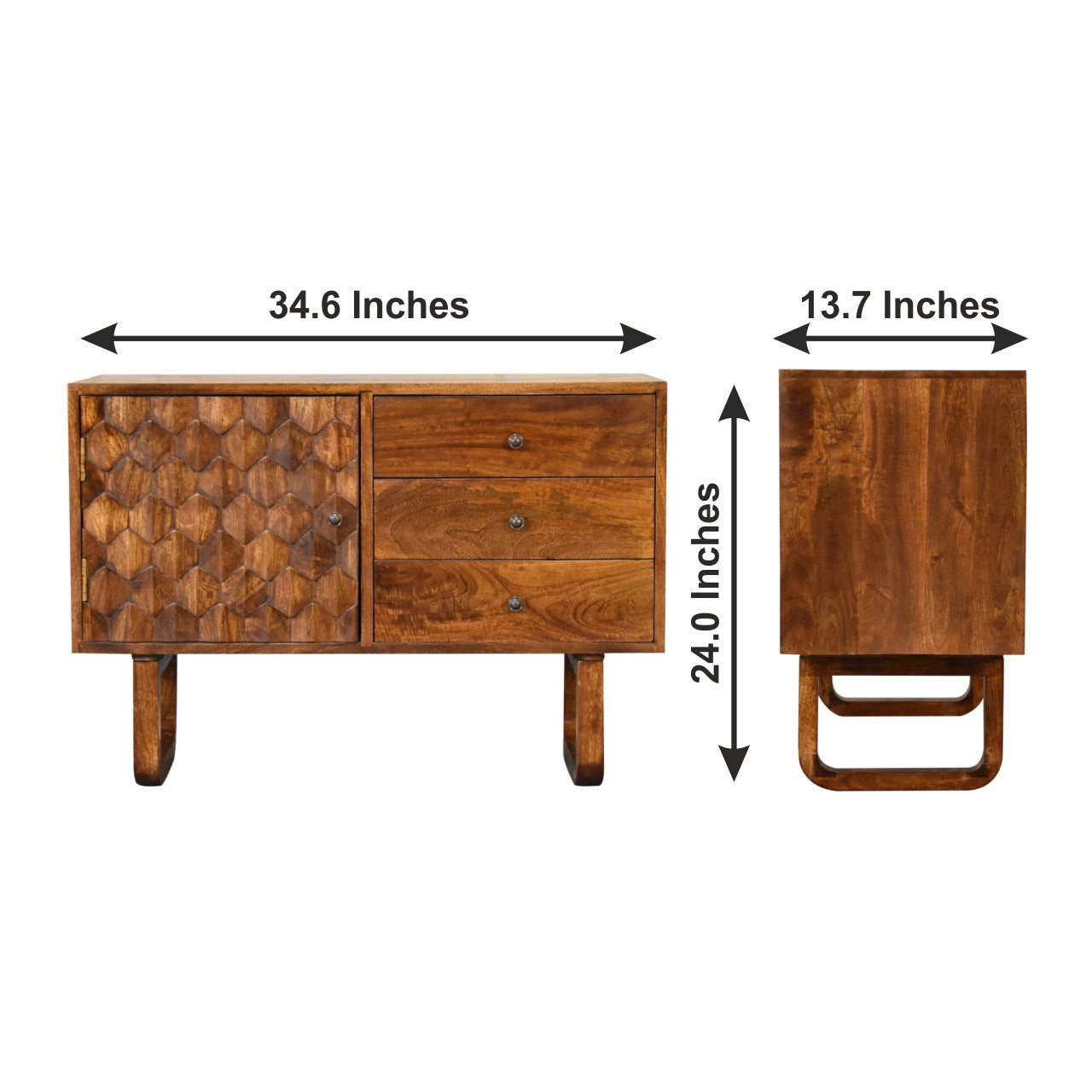 Artisan - U-Pineapple Sideboard in Chestnut