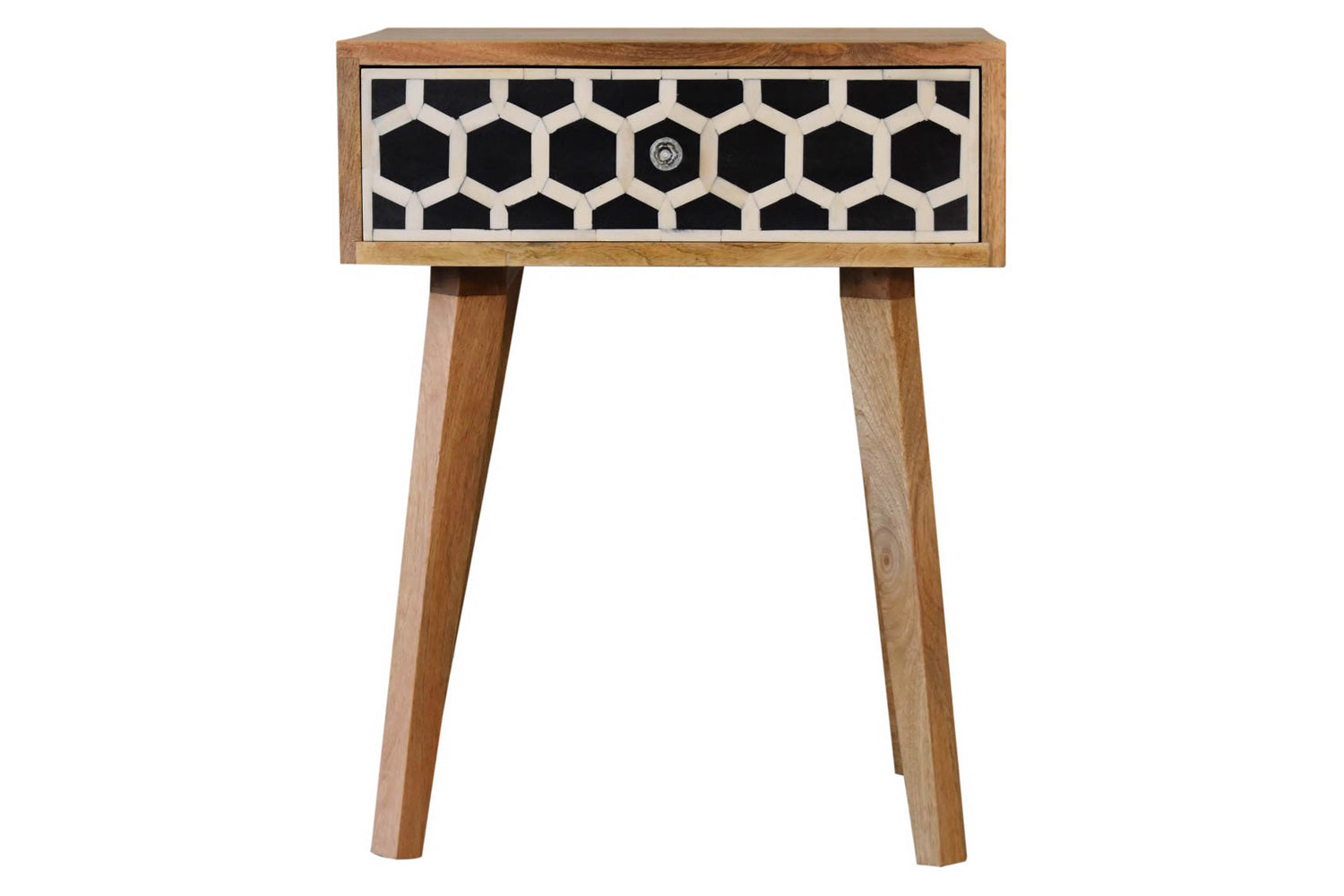 Artisan - Bone Inlay Bedside with 1 Drawers in Oak-ish
