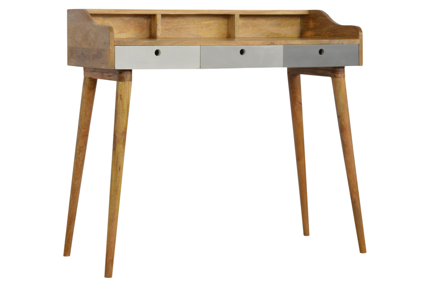 Artisan - Gray Painted Gallery Back Writing Desk