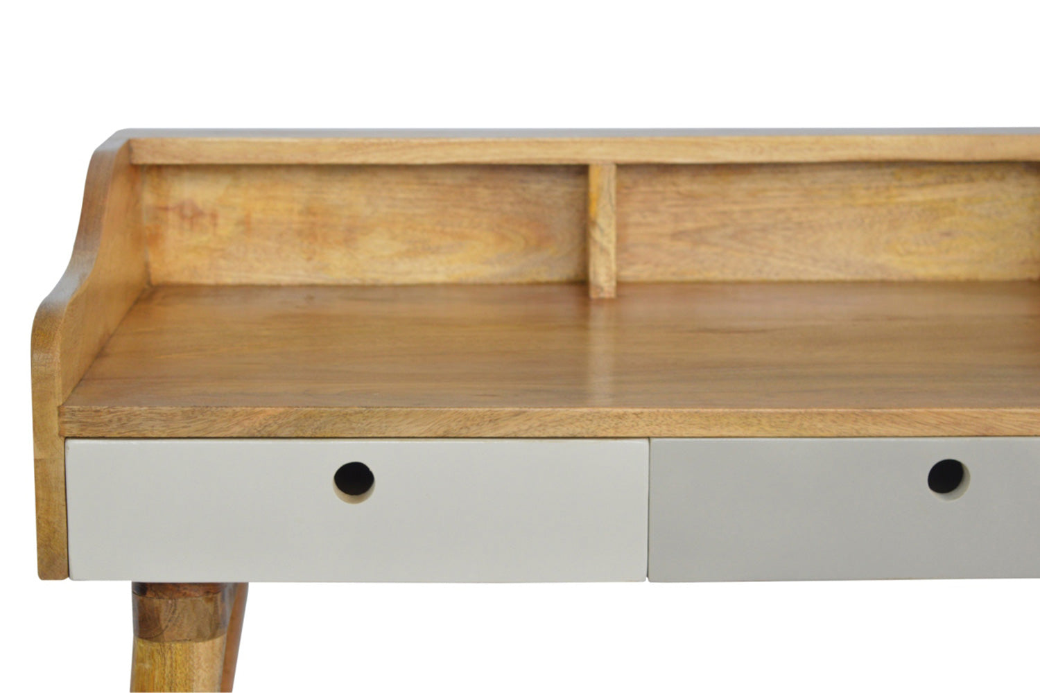 Artisan - Gray Painted Gallery Back Writing Desk