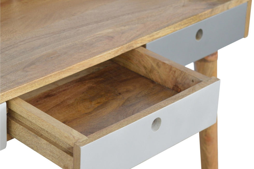 Artisan - Gray Painted Gallery Back Writing Desk