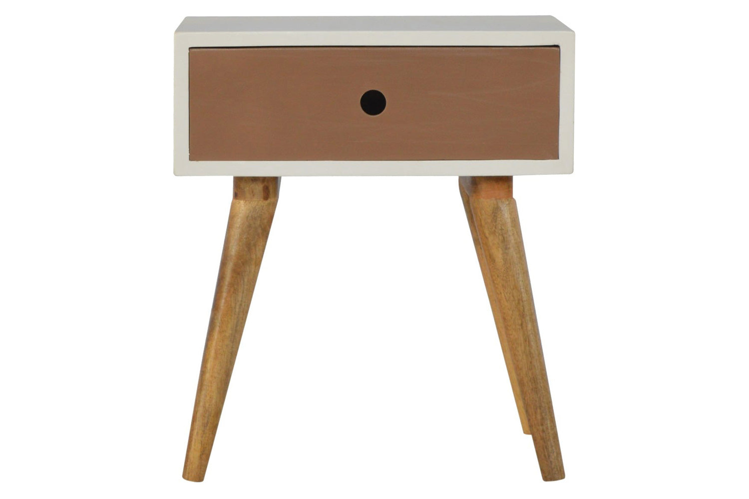 Artisan - Mocha & White Painted Bedside
