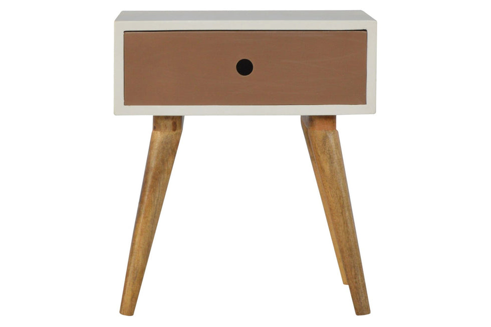 Artisan - Mocha & White Painted Bedside