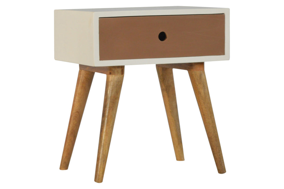Artisan - Mocha & White Painted Bedside