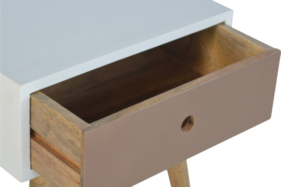 Artisan - Mocha & White Painted Bedside