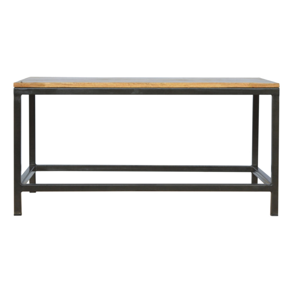 Artisan - Rectangular Coffee Table with Iron Base
