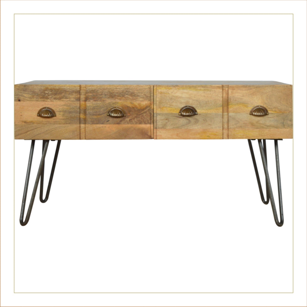 Artisan - Coffee Table with 2 Drawers in Iron