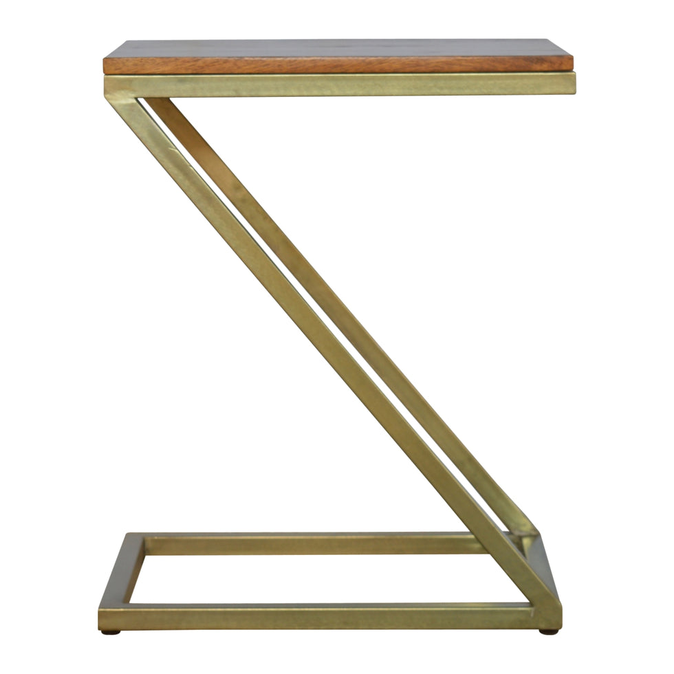 Artisan - Z-Shaped Side Table in Gold