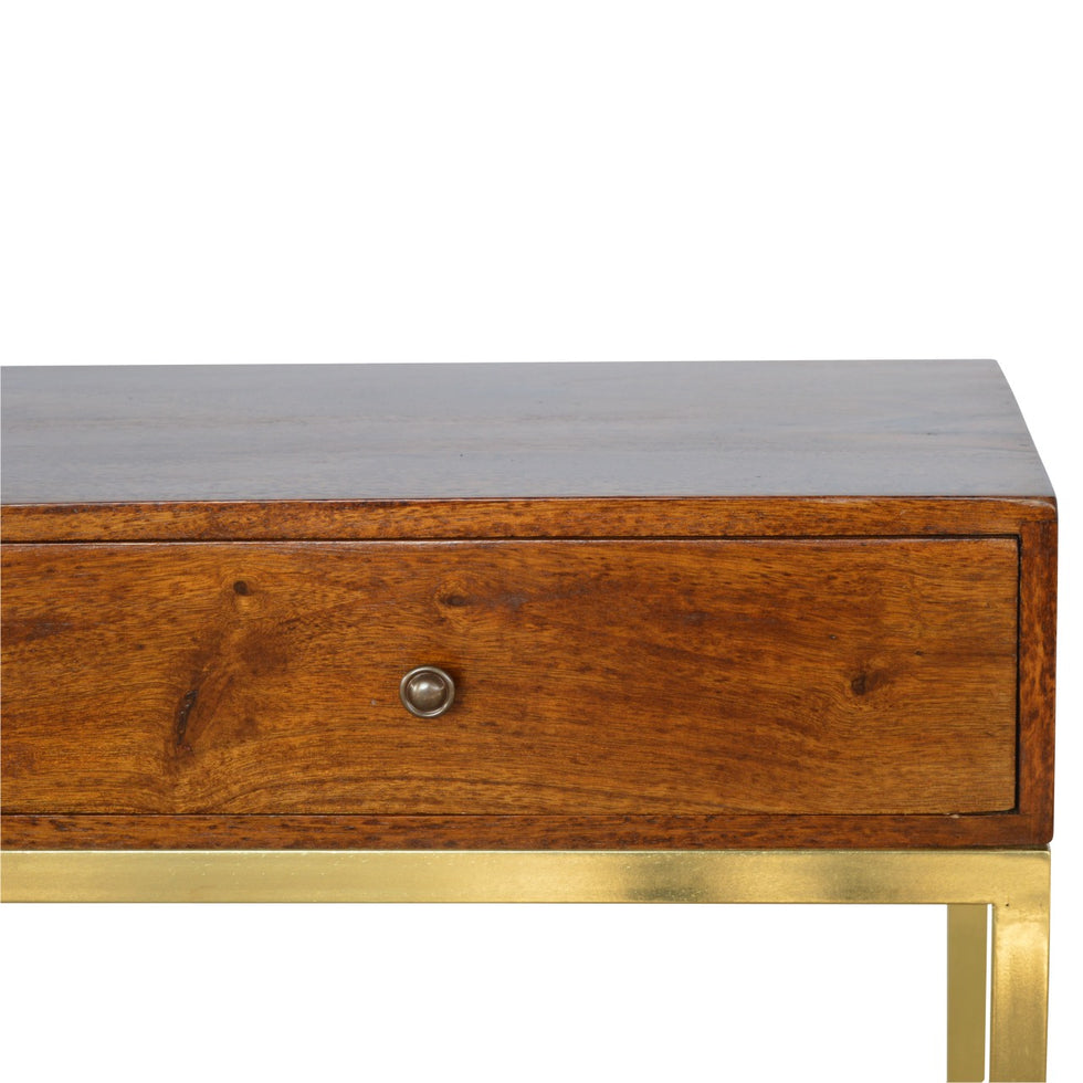 Artisan - Industrial 2 Drawer Console Table with Iron Base