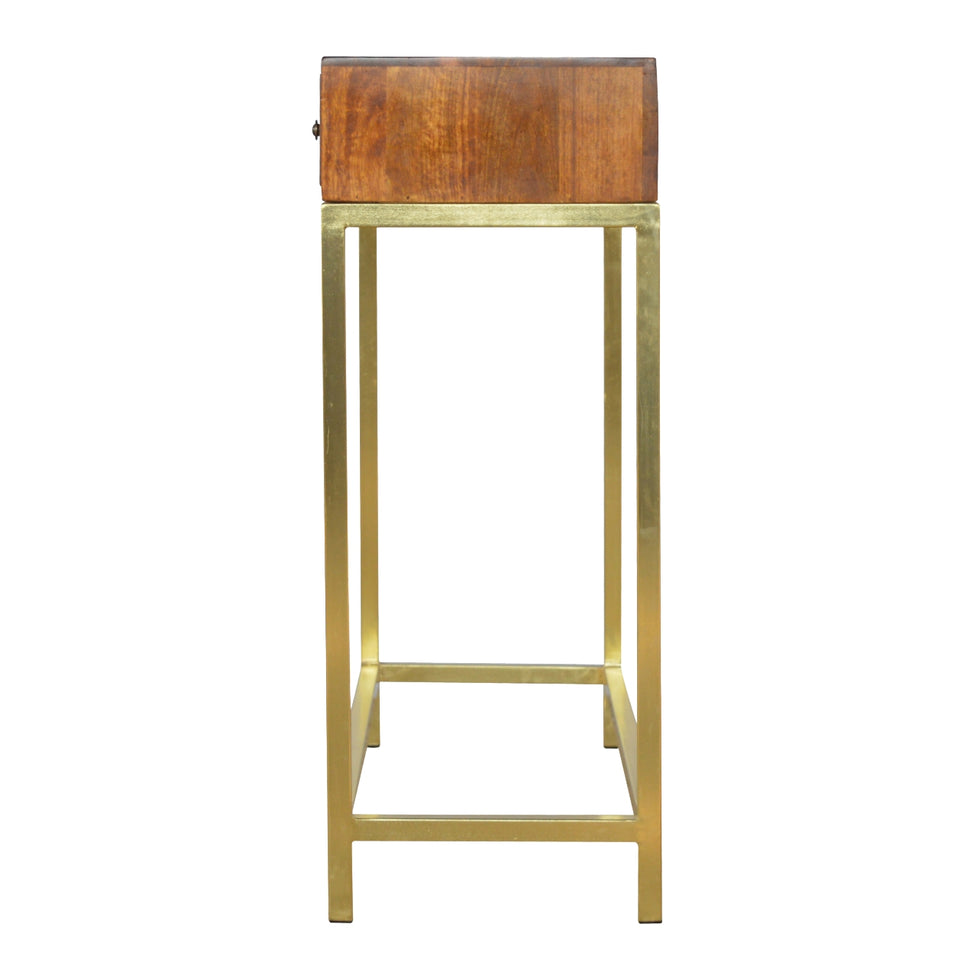 Artisan - Industrial 2 Drawer Console Table with Iron Base
