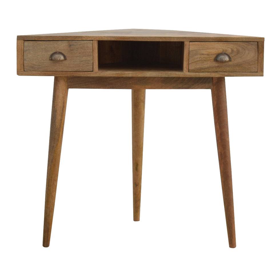 Artisan - Solid Corner Writing Desk in Wood