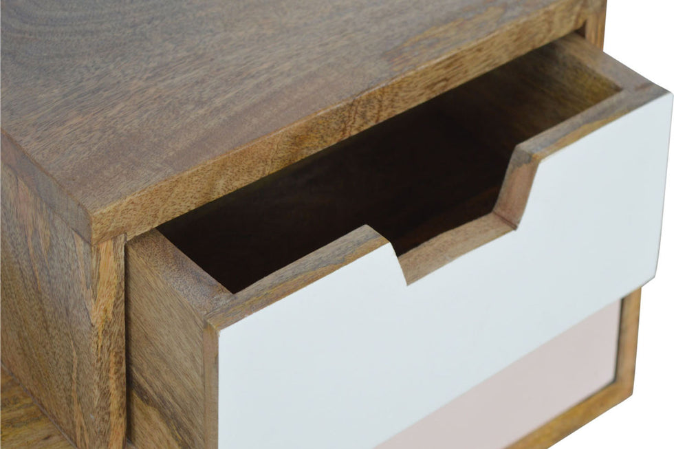 Artisan - Blush Pink and White Multi Bedside