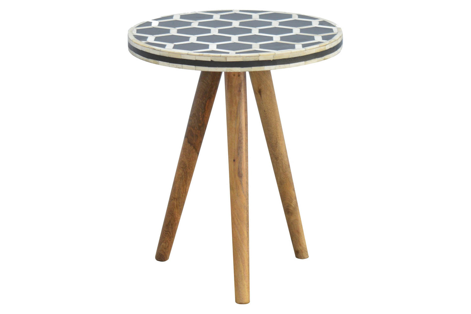 Artisan - Bone Inlay Stool in Tripod